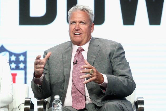 BEVERLY HILLS, CA - JULY 26:  Former NFL coach & ESPN analyst Rex Ryan of 'ESPN's Sunday's NFL Countdown' speaks onstage during the ESPN portion of the 2017 Summer Television Critics Association Press Tour at The Beverly Hilton Hotel on July 26, 2017 in Beverly Hills, California.  (Photo by Frederick M. Brown/Getty Images)