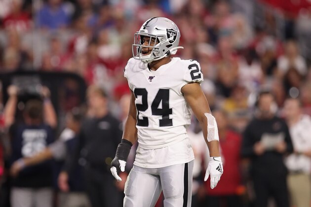 GLENDALE, ARIZONA - AUGUST 15:  Defensive back Johnathan Abram #24 of the Oakland Raiders during the first half of the NFL preseason game against the Arizona Cardinals at State Farm Stadium on August 15, 2019 in Glendale, Arizona. (Photo by Christian Petersen/Getty Images)