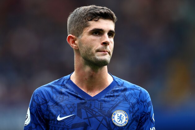 LONDON, ENGLAND - AUGUST 31: Christian Pulisic of Chelsea during the Premier League match between Chelsea FC and Sheffield United at Stamford Bridge on August 31, 2019 in London, United Kingdom.  (Photo by Clive Rose/Getty Images)