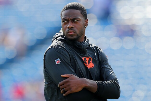 ORCHARD PARK, NY - SEPTEMBER 22:  A.J. Green #18 of the Cincinnati Bengals on the field before a game against the Buffalo Bills at New Era Field on September 22, 2019 in Orchard Park, New York. Buffalo beats Cincinnati 21 to 17.  (Photo by Timothy T. Ludwig/Getty Images)