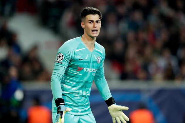 LILLE, FRANCE - OCTOBER 2: Kepa Arrizabalaga of Chelsea FC  during the UEFA Champions League  match between Lille v Chelsea at the Stade Pierre Mauroy on October 2, 2019 in Lille France (Photo by Angelo Blankespoor/Soccrates/Getty Images)