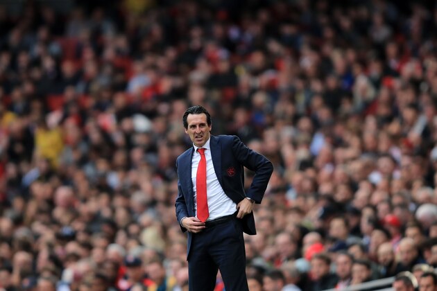 LONDON, ENGLAND - OCTOBER 06: Unai Emery manager of Arsenal during the Premier League match between Arsenal FC and AFC Bournemouth  at Emirates Stadium on October 6, 2019 in London, United Kingdom. (Photo by Marc Atkins/Getty Images)