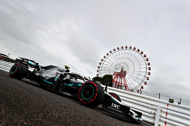 SUZUKA, JAPAN - OCTOBER 11: Valtteri Bottas driving the (77) Mercedes AMG Petronas F1 Team Mercedes W10 on track during practice for the F1 Grand Prix of Japan at Suzuka Circuit on October 11, 2019 in Suzuka, Japan. (Photo by Mark Thompson/Getty Images)