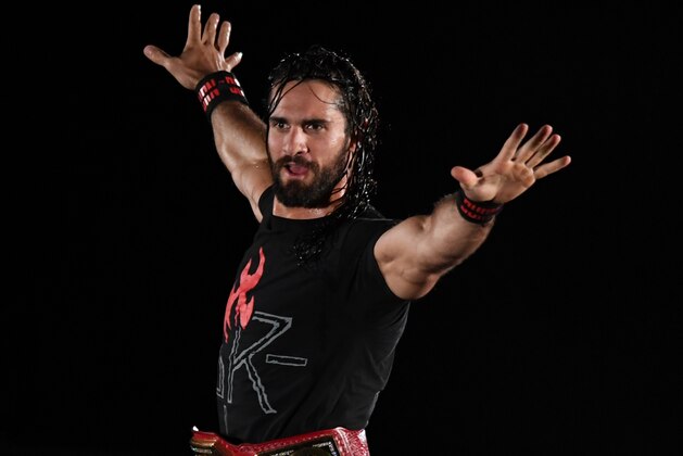TOKYO,JAPAN - JUNE 28: Seth Rollins enters the ring during the WWE Live Tokyo at Ryogoku Kokugikan on June 28, 2019 in Tokyo, Japan. (Photo by Etsuo Hara/Getty Images)