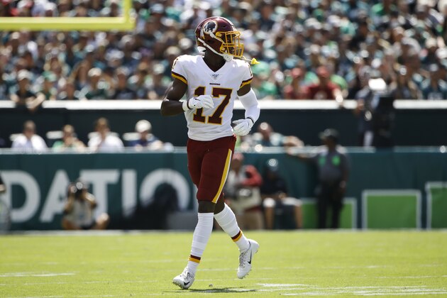 Washington Redskins wide receiver Terry McLaurin in action during an NFL football game against the Philadelphia Eagles, Sunday, Sept. 8, 2019, in Philadelphia. (AP Photo/Matt Rourke)