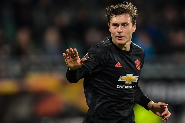 Victor Lindelof of Manchester United during the UEFA Europa League group L match between AZ Alkmaar and Manchester United at Cars Jeans stadium on October 03, 2019 in The Hague, The Netherlands(Photo by ANP Sport via Getty Images)