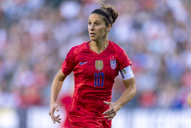 PHILADELPHIA, PA - AUGUST 29: Carli Lloyd #10 of the United States sprints during a game between the United States and Portugal at Lincoln Financial Field on August 29, 2019 in PHILADELPHIA, PA. (Photo by Brad Smith/ISI Photos/Getty Images).