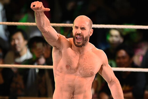 TOKYO,JAPAN - JUNE 29: Cesaro enters the ring during the WWE Live Tokyo at Ryogoku Kokugikan on June 29, 2019 in Tokyo, Japan. (Photo by Etsuo Hara/Getty Images)