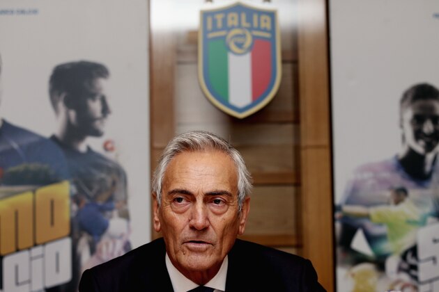 ROME, ITALY - OCTOBER 17:  FIGC President Gabriele Gravina attends the 'Paralympic Soccer' press conference on October 17, 2019 in Rome, Italy.  (Photo by Paolo Bruno/Getty Images)