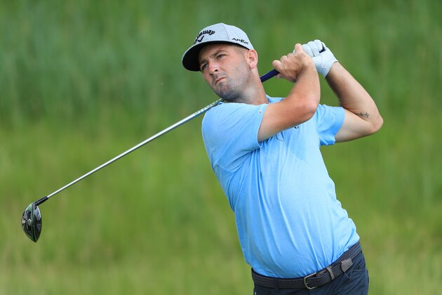 BLAINE, MINNESOTA - JULY 04:  Matt Every of the United States plays his shot from the 12th tee during the first round of the 3M Open at TPC Twin Cities on July 04, 2019 in Blaine, Minnesota. (Photo by Sam Greenwood/Getty Images)