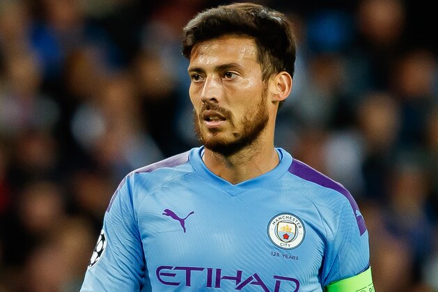 MANCHESTER, ENGLAND - OCTOBER 01: David Silva of FC Manchester City looks on during the UEFA Champions League group C match between Manchester City and Dinamo Zagreb at Etihad Stadium on October 1, 2019 in Manchester, United Kingdom. (Photo by TF-Images/Getty Images)