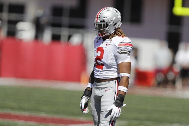 Ohio State defensive end Chase Young (2) in action during the first half of an NCAA college football game against Indiana, Saturday, Sept. 14, 2019, in Bloomington, Ind. (AP Photo/Darron Cummings)