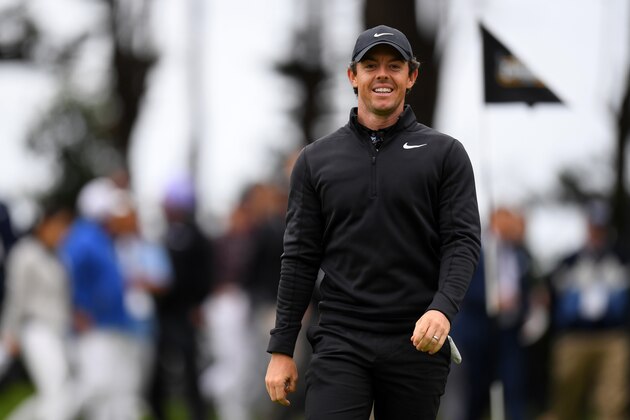 INZAI, JAPAN - OCTOBER 21: Rory McIlroy of Northern Ireland smiles on the 5th green during The Challenge: Japan Skins at Accordia Golf Narashino Country Club on October 21, 2019 in Inzai, Chiba, Japan. (Photo by Atsushi Tomura/Getty Images)