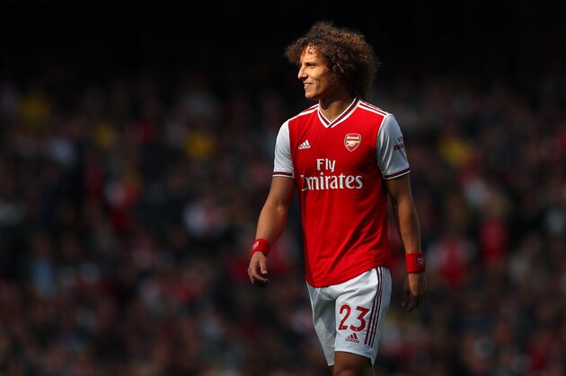 LONDON, ENGLAND - OCTOBER 06: David Luiz of Arsenal during the Premier League match between Arsenal FC and AFC Bournemouth  at Emirates Stadium on October 06, 2019 in London, United Kingdom. (Photo by Catherine Ivill/Getty Images)