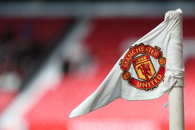 MANCHESTER, ENGLAND - MARCH 02: A Corner flag with the Manchester United badge on during the Premier League match between Manchester United and Southampton FC at Old Trafford on March 2, 2019 in Manchester, United Kingdom. (Photo by James Williamson - AMA/Getty Images)