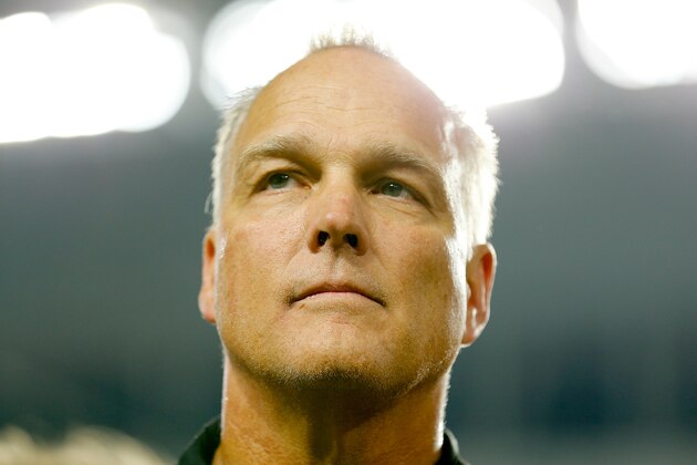 MIAMI GARDENS, FL - NOVEMBER 24:  Head coach Mark Richt of the Miami Hurricanes looks on after the game against the Pittsburgh Panthers at Hard Rock Stadium on November 24, 2018 in Miami Gardens, Florida.  (Photo by Michael Reaves/Getty Images)