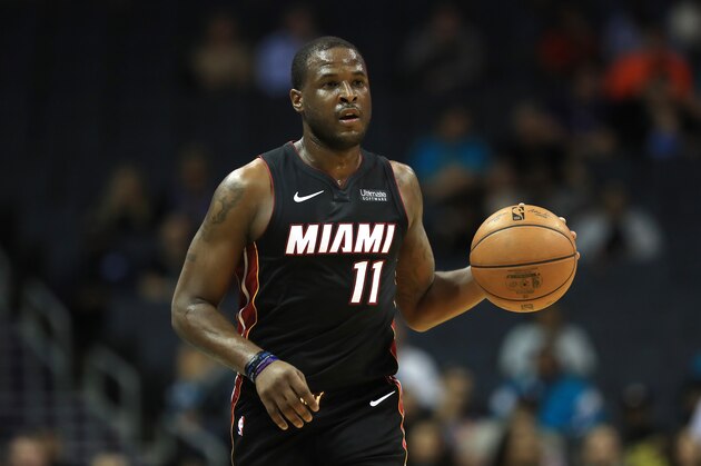 CHARLOTTE, NORTH CAROLINA - OCTOBER 09: Dion Waiters #11 of the Miami Heat brings the ball up the court against the Charlotte Hornets during their game at Spectrum Center on October 09, 2019 in Charlotte, North Carolina. NOTE TO USER: User expressly acknowledges and agrees that, by downloading and or using this photograph, User is consenting to the terms and conditions of the Getty Images License Agreement.
 (Photo by Streeter Lecka/Getty Images)