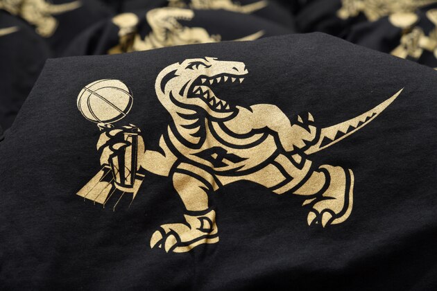 TORONTO, CANADA - OCTOBER 22: A view of t-shirts prior to a game between the New Orleans Pelicans and Toronto Raptors on October 22, 2019 at the Scotiabank Arena in Toronto, Ontario, Canada. NOTE TO USER: User expressly acknowledges and agrees that, by downloading and or using this Photograph, user is consenting to the terms and conditions of the Getty Images License Agreement.  Mandatory Copyright Notice: Copyright 2019 NBAE (Photo by Jesse D. Garrabrant/NBAE via Getty Images)