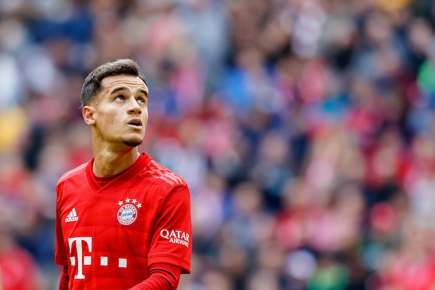 MUNICH, GERMANY - OCTOBER 05: Philippe Coutinho of FC Bayern Muenchen looks on during the Bundesliga match between FC Bayern Muenchen and TSG 1899 Hoffenheim at Allianz Arena on October 5, 2019 in Munich, Germany. (Photo by TF-Images/Getty Images)