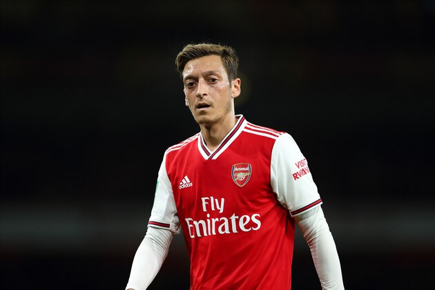 LONDON, ENGLAND - SEPTEMBER 24: Mesut Ozil of Arsenal during the Carabao Cup Third Round match between Arsenal and Nottingham Forest at Emirates Stadium on September 24, 2019 in London, England. (Photo by James Williamson - AMA/Getty Images)