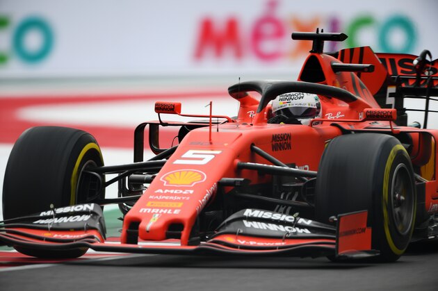 MEXICO CITY, MEXICO - OCTOBER 25: Sebastian Vettel of Germany driving the (5) Scuderia Ferrari SF90 on track during practice for the F1 Grand Prix of Mexico at Autodromo Hermanos Rodriguez on October 25, 2019 in Mexico City, Mexico. (Photo by Clive Mason/Getty Images)