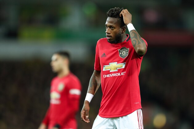 NORWICH, ENGLAND - OCTOBER 27: Fred of Manchester United during the Premier League match between Norwich City and Manchester United at Carrow Road on October 27, 2019 in Norwich, United Kingdom. (Photo by James Williamson - AMA/Getty Images)