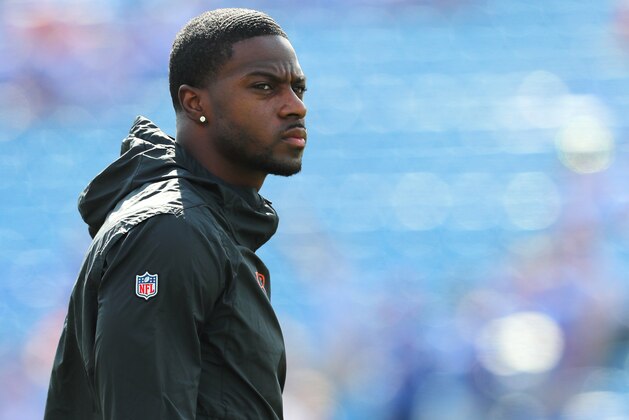 ORCHARD PARK, NY - SEPTEMBER 22:  A.J. Green #18 of the Cincinnati Bengals on the field before a game against the Buffalo Bills at New Era Field on September 22, 2019 in Orchard Park, New York. Buffalo beats Cincinnati 21 to 17.  (Photo by Timothy T. Ludwig/Getty Images)