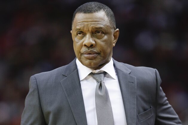 New Orleans Pelicans head coach Alvin Gentry watches from the sideline during the first half of an NBA basketball game against the Houston Rockets, Saturday, Oct. 26, 2019, in Houston. (AP Photo/Eric Christian Smith)