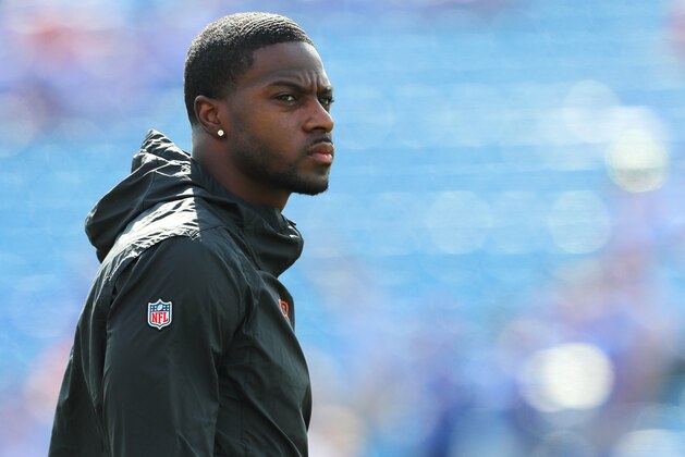 ORCHARD PARK, NY - SEPTEMBER 22:  A.J. Green #18 of the Cincinnati Bengals on the field before a game against the Buffalo Bills at New Era Field on September 22, 2019 in Orchard Park, New York. Buffalo beats Cincinnati 21 to 17.  (Photo by Timothy T. Ludwig/Getty Images)