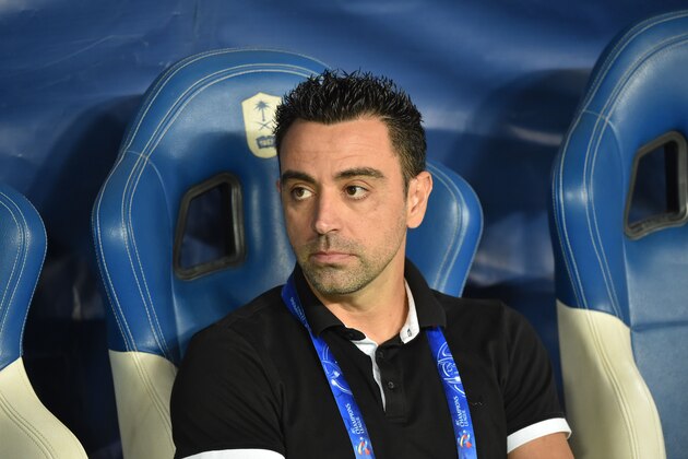 Al Sadd's Spanish coach Xavi Hernandez watches the second leg of the AFC Champions League semi-finals football match between Qatar's Al Sadd and Saudi' Al Hilal in Riyadh on October 22, 2019. (Photo by Fayez Nureldine / AFP) (Photo by FAYEZ NURELDINE/AFP via Getty Images)