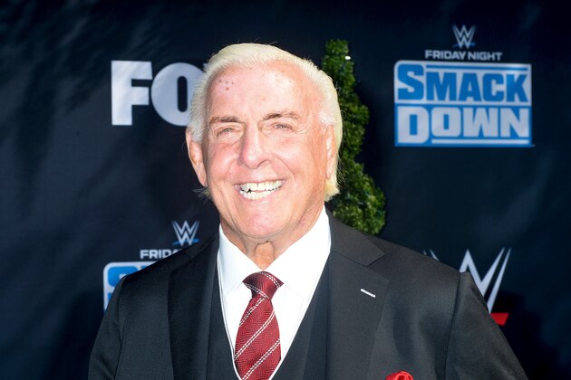LOS ANGELES, CALIFORNIA - OCTOBER 04: Ric Flair attends WWE 20th Anniversary Celebration Marking Premiere of WWE Friday Night SmackDown on FOX at Staples Center on October 04, 2019 in Los Angeles, California. (Photo by Jerod Harris/Getty Images)