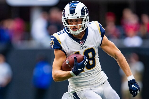 ATLANTA, GA - OCTOBER 20: Cooper Kupp #18 of the Los Angeles Rams in action during a game against the Atlanta Falcons at Mercedes-Benz Stadium on October 20, 2019 in Atlanta, Georgia. (Photo by Carmen Mandato/Getty Images)