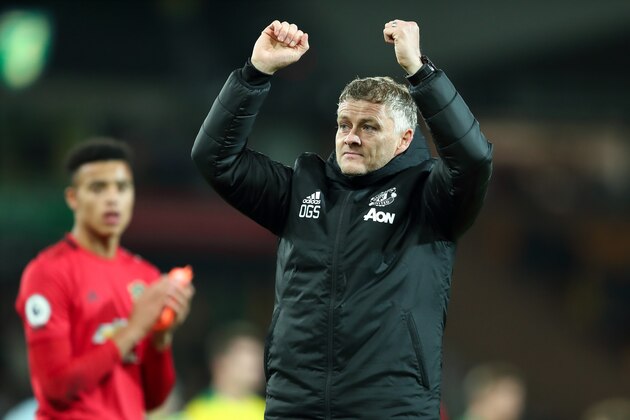 NORWICH, ENGLAND - OCTOBER 27: Manchester United manager / head coach Ole Gunnar Solskjaer during the Premier League match between Norwich City and Manchester United at Carrow Road on October 27, 2019 in Norwich, United Kingdom. (Photo by James Williamson - AMA/Getty Images)