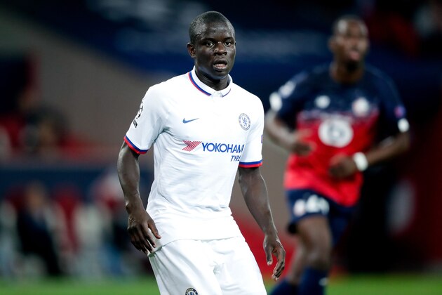 LILLE, FRANCE - OCTOBER 2: N Golo Kante of Chelsea FC  during the UEFA Champions League  match between Lille v Chelsea at the Stade Pierre Mauroy on October 2, 2019 in Lille France (Photo by Angelo Blankespoor/Soccrates/Getty Images)