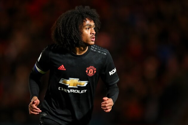 DONCASTER, ENGLAND - OCTOBER 29: Tahith Chong of Manchester United U21 during the Leasing.com Trophy match fixture between Doncaster Rovers and Manchester United U21's at Keepmoat Stadium on October 29, 2019 in Doncaster, England. (Photo by Robbie Jay Barratt - AMA/Getty Images)
