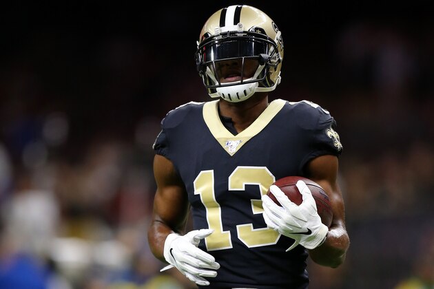 NEW ORLEANS, LOUISIANA - OCTOBER 27: Michael Thomas #13 of the New Orleans Saints in action during a game against the Arizona Cardinals at the Mercedes Benz Superdome on October 27, 2019 in New Orleans, Louisiana. (Photo by Jonathan Bachman/Getty Images)
