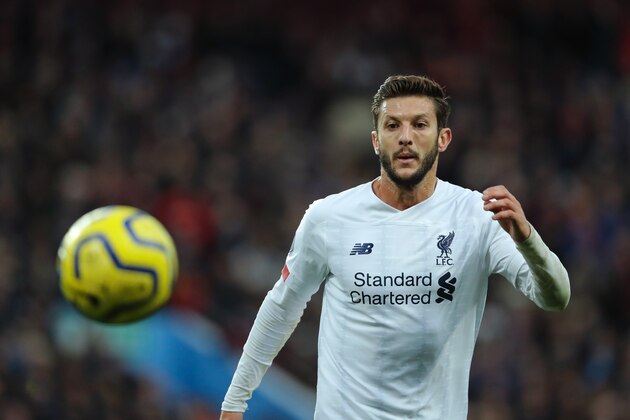 BIRMINGHAM, ENGLAND - NOVEMBER 02: Adam Lallana of Liverpool during the Premier League match between Aston Villa and Liverpool FC at Villa Park on November 2, 2019 in Birmingham, United Kingdom. (Photo by Matthew Ashton - AMA/Getty Images)
