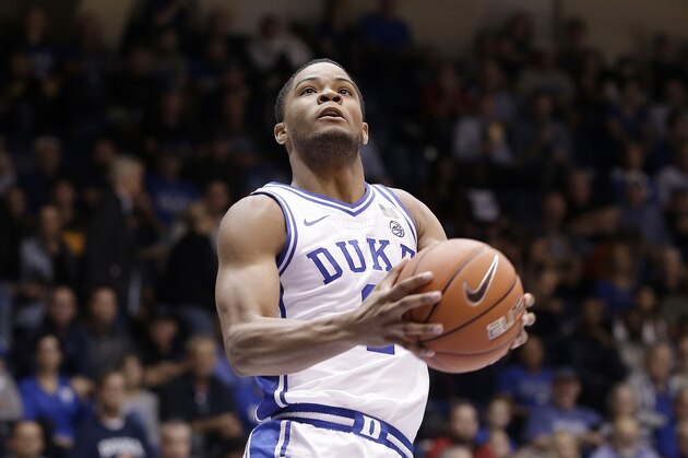 Duke guard Cassius Stanley (2) drives to the basket against Fort Valley State during the second half of an NCAA exhibition college basketball game in Durham, N.C., Wednesday, Oct. 30, 2019. (AP Photo/Gerry Broome)
