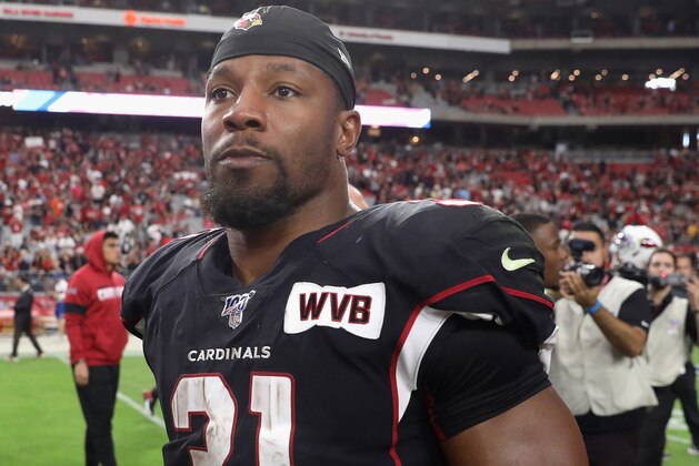 GLENDALE, ARIZONA - OCTOBER 13:  Running back David Johnson #31 of the Arizona Cardinals walks off the field following the NFL game against the Atlanta Falcons at State Farm Stadium on October 13, 2019 in Glendale, Arizona. The Cardinals defeated the Falcons 34-33. (Photo by Christian Petersen/Getty Images)
