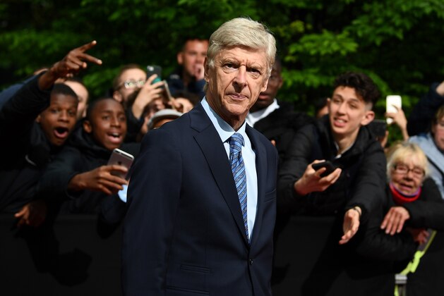 Former Arsenal's head coach Arsene Wenger arrives to take part in a TV show on May 19, 2019 in Paris, as part of the 28th edition of the UNFP (French National Professional Football players Union) trophy ceremony. (Photo by FRANCK FIFE / AFP)        (Photo credit should read FRANCK FIFE/AFP via Getty Images)