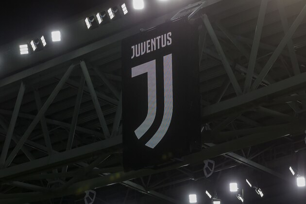 TURIN, ITALY - OCTOBER 01: Logo of Juventus Turin is seen during the UEFA Champions League group D match between Juventus and Bayer Leverkusen at Juventus Arena on October 1, 2019 in Turin, Italy. (Photo by TF-Images/Getty Images)