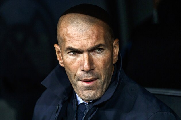 MADRID, SPAIN - NOVEMBER 06: Head coach Zinedine Zidane of Real Madrid looks on during the UEFA Champions League group A match between Real Madrid and Galatasaray at Bernabeu on November 6, 2019 in Madrid, Spain. (Photo by TF-Images/Getty Images)