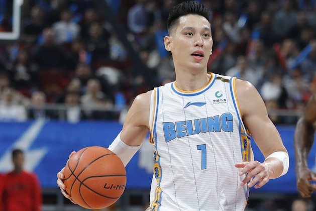 BEIJING, CHINA - NOVEMBER 06: Jeremy Lin #7 of Beijing Ducks in action during 2019/2020 CBA League - Beijing Ducks v Shandong West King at Beijing Wukesong Sport Arena on November 6, 2019 in Beijing, China. (Photo by Fred Lee/Getty Images)