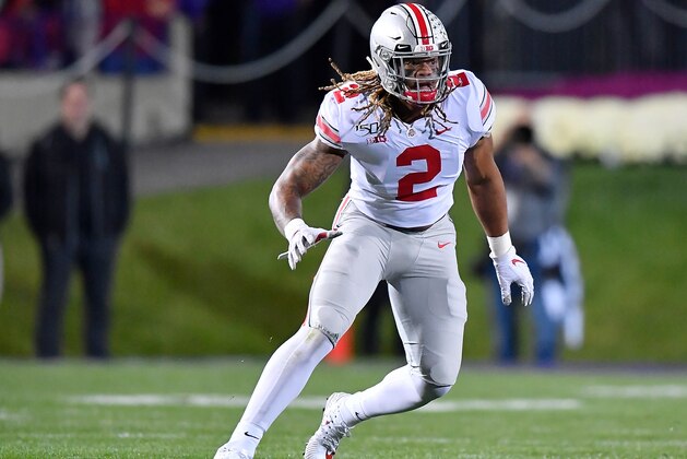 EVANSTON, ILLINOIS - OCTOBER 18: Chase Young #2 of the Ohio State Buckeyes looks to rush the quarterback against the Northwestern Wildcats at Ryan Field on October 18, 2019 in Evanston, Illinois. (Photo by Quinn Harris/Getty Images)