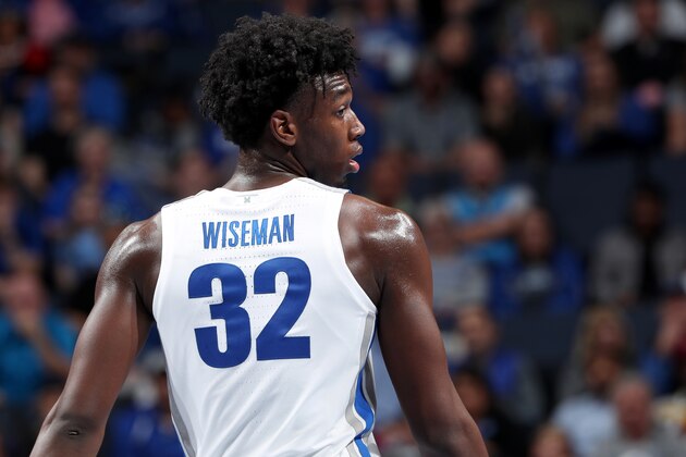 MEMPHIS, TN - NOVEMBER 5: James Wiseman #32of the Memphis Tigers against the South Carolina State Bulldogs during a game on November 5, 2019 at FedExForum in Memphis, Tennessee. Memphis defeated South Carolina State 97-64. (Photo by Joe Murphy/Getty Images)