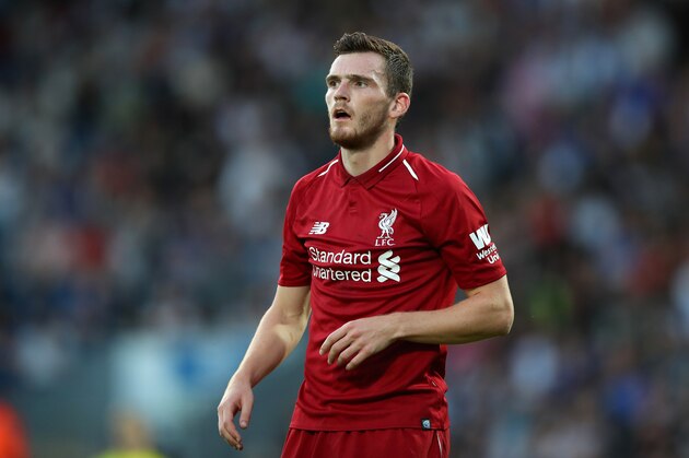 BLACKBURN, ENGLAND - JULY 19:  Andy Robertson of Liverpool during the Pre-Season Friendly between Blackburn Rovers and Liverpool  at Ewood Park on July 19, 2018 in Blackburn, England. (Photo by Lynne Cameron/Getty Images)