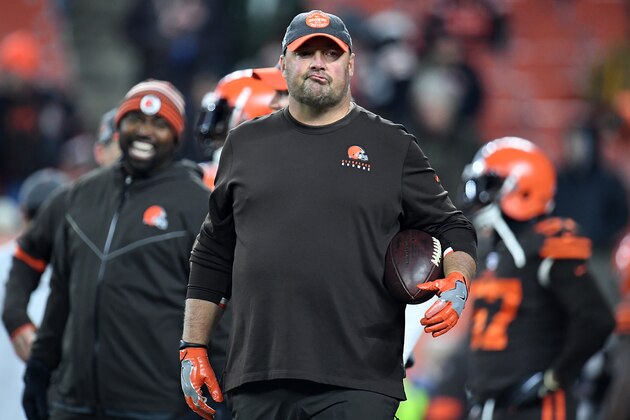 CLEVELAND, OHIO - NOVEMBER 14: Head coach Freddie Kitchens of the Cleveland Browns walks on the field before the game against the Pittsburgh Steelers at FirstEnergy Stadium on November 14, 2019 in Cleveland, Ohio. (Photo by Jason Miller/Getty Images)