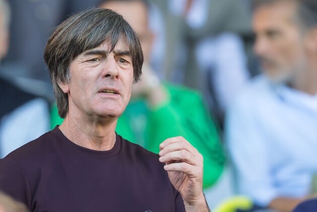 FREIBURG IM BREISGAU, GERMANY - OCTOBER 26: National coach Joachim Loew looks on during the Bundesliga match between Sport-Club Freiburg and RB Leipzig at Schwarzwald-Stadion on October 26, 2019 in Freiburg im Breisgau, Germany. (Photo by TF-Images/Getty Images)