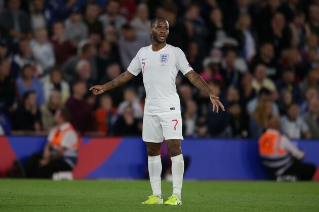 SOUTHAMPTON, ENGLAND - SEPTEMBER 10: Raheem Sterling  of England during the UEFA Euro 2020 qualifier match between England and Kosovo at St. Mary's Stadium on September 10, 2019 in Southampton, England. (Photo by Robin Jones/Getty Images)