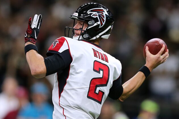 NEW ORLEANS, LOUISIANA - NOVEMBER 10: Matt Ryan #2 of the Atlanta Falcons in action during a game against the New Orleans Saints at the Mercedes Benz Superdome on November 10, 2019 in New Orleans, Louisiana. (Photo by Jonathan Bachman/Getty Images)